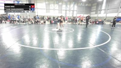 U23 Women - 68 lbs Cons. Round 3 - Azana King, TX vs Cloe Charlesworth, VA