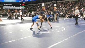 157 lbs Quarterfinal - Wyatt Lewis, Del Norte (Cresent City) (NC) vs Sebastian Garcia, Junipero Serra (CC)