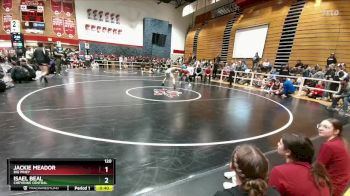 120 lbs Cons. Round 5 - Isael Beal, Cheyenne Central vs Jackie Meador, Big Piney