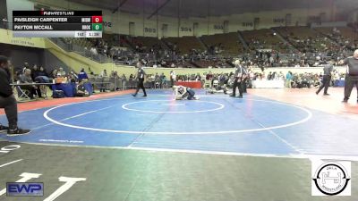 80 lbs Quarterfinal - Paisleigh Carpenter, Midwest City Bombers vs Payton Mccall, Broken Arrow