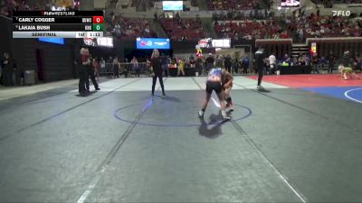 81 lbs Semifinal - Lakaia Bush, Heights Wrestling Club vs Carly Cogger, Team Real Life