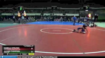 60 lbs Quarterfinal - Isabella Strumke, Williamsburg Wrestling Clib vs Kayden Thompson, Hampton