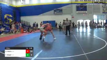 170 lbs Semifinal - David Malin, Law (WI) vs Tristan Staat, Thoroughbred Wrestling Academy