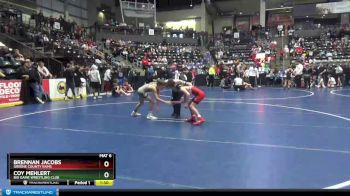 90 lbs Cons. Round 3 - Coy Mehlert, Big Game Wrestling Club vs Brennan Jacobs, Greene County Rams