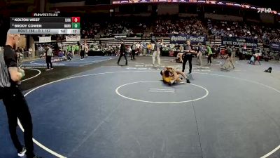 D 1 157 lbs Cons. Semi - Brody Cowen, Baton Rouge vs Kolton West, Live Oak