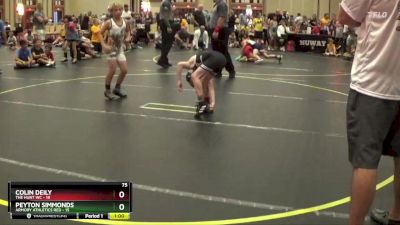 75 lbs Semis & 1st Wrestleback (8 Team) - Peyton Simmonds, Armory Athletics Red vs Colin Deily, The Hunt WC