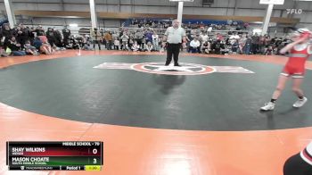 70 lbs Quarterfinal - Shay Wilkins, Weiser vs Mason Choate, South Middle School