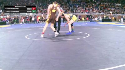 D2-150 lbs Cons. Round 1 - Nate Clemons, Algonac vs Grant Markel, Bay City Western