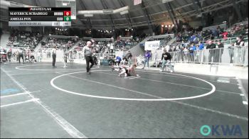 52 lbs Round Of 16 - Amelia Fox, Cushing Tigers vs Hazen Rackley, Jacket Wrestling Club