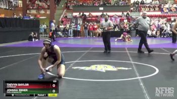 155 lbs Cons. Round 1 - Taevyn Baylor, Humboldt vs Johnna Ebner, Phillipsburg HS