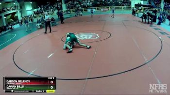 120 lbs Quarterfinal - Carson Melendy, Churchill County vs Davian Bills, Virgin Valley