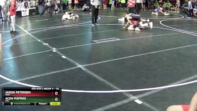 112 lbs Quarterfinal - Jaxon Petersen, CWO vs Acen Mafnas, 2TG