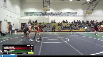 174 lbs Semifinal - Riley Lowery, Cuesta College vs Luke Combs, Bakersfield College
