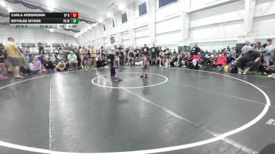 50 lbs Round Robin 1 - Carla Kershisnik, EP Rattlers-Girls vs Brynlee Myers, PA West-Girls