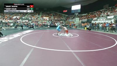 165 lbs Champ. Round 1 - Brady Martin, Tonganoxie HS vs Emmit Ohlde, Clearwater HS