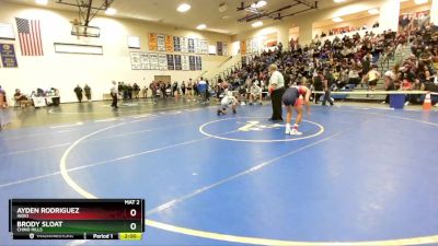 126 lbs Champ. Round 2 - Ayden Rodriguez, Indio vs Brody Sloat, Chino Hills