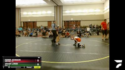 64 lbs Semis & 1st Wrestleback (8 Team) - Asher Johnson, Ares Red vs Vivian Lorek, RWA