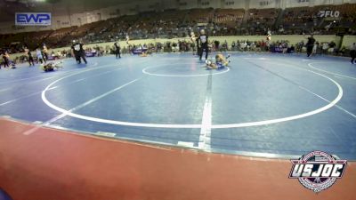 70 lbs Consi Of 8 #1 - Luke Olsen, Mojo Grappling Academy vs Micael Boso, Choctaw Ironman Youth Wrestling