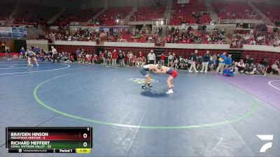 150 lbs Round 1 (16 Team) - Richard Meffert, Comal Smithson Valley vs Brayden Hinson, Midlothian Heritage