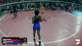 85 lbs Quarterfinal - Cruz Evans, Oregon vs Greyson Davis, Arizona