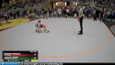 43 lbs Quarterfinal - Wesley Adams, Salem Elite Mat Club vs Hunter Freeman, Mat Sense