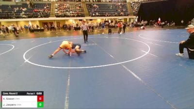 7th - 8th grade - 115 Cons. Round 2 - Jamesen Jaspers, Iowa vs Kylar Sisson, Iowa