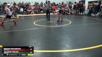 22 lbs Round 3 - Brandon Teslow, Waukon vs Reagan Richardson, Riceville