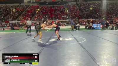 3A 160 lbs Quarterfinal - Daniel Molina, Snake River vs Lucas Williams, Kimberly