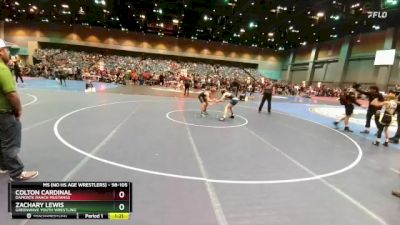 98-105 lbs Round 2 - Colton Cardinal, Damonte Ranch Mustangs vs Zachary Lewis, Greenwave Youth Wrestling