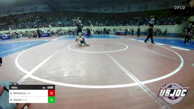 49 lbs Consi Of 16 #2 - Knox Williams, Perry Wrestling Academy vs Ayden Taylor, Clinton Youth Wrestling