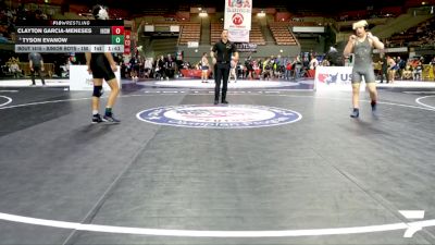 Junior Boys - 150 lbs Champ. Round 2 - Seamus Fergus, The Laboratory (Wrestling Club) vs Sebastian Garcia, Junipero Serra High School Wrestling