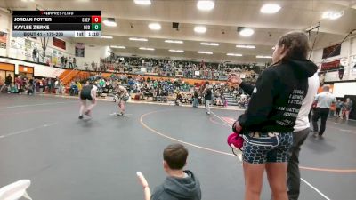175-206 lbs Round 1 - Kaylee Zierke, Cody Middle School vs Jordan Potter, Greybull MS