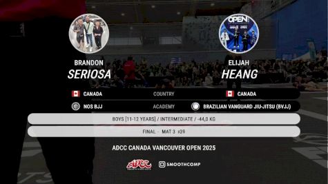 Brandon Seriosa vs Elijah Heang 2025 ADCC Vancouver Open