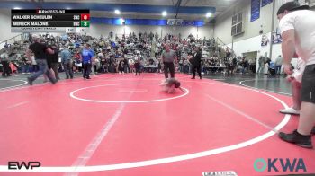 45 lbs Quarterfinal - Walker Scheulen, Salina Wrestling Club vs Mereck Malone, Bartlesville Wrestling Club