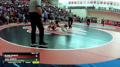 120 lbs Semifinal - Blake Frantz, Wadsworth vs Josh Sheets, St Francis De Sales (Columbus)