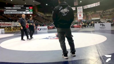 Schoolboys - 105 lbs 7th Place Match - Justin Rosiak, Mad Dawg Wrestling Club vs Nowell Limentang, Brawley Gladiators 2.0 Wrestling