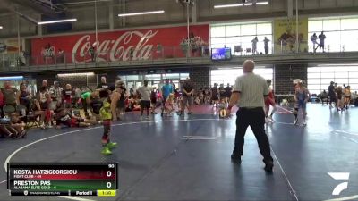 90 lbs Round 9 (10 Team) - Kosta Hatzigeorgiou, Fight Club vs Preston Pas, Alabama Elite Gold