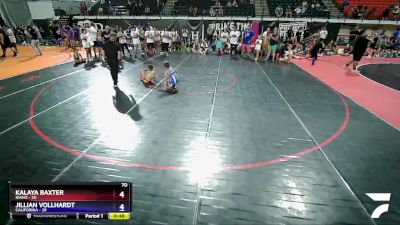 75 lbs Placement Matches (8 Team) - Gianna Mirelez, California vs Lily Erekson, Idaho