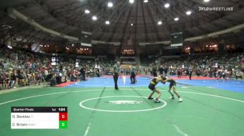 80 lbs Quarterfinal - Dawson Beckley, Team Tulsa Wrestling Club vs Cutter Brown, Broken Arrow Wrestling Club