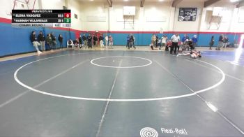 Girls 125 lbs Champ. Round 1 - Elena Vasquez, Hollister Girls vs Hannah Villareale, San Mateo Girls