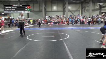 100 lbs Quarterfinal - Sawyer Blue, Slyfox vs Walker Vieyra, Kansas YG