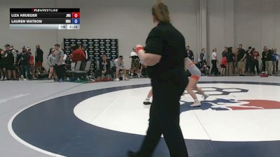 110 lbs Cons. Sub-rd Of 16 - Liza Krueger, Jackrabbit Wrestling Academy vs Lauren Watson, Ubasa Wrestling Academy