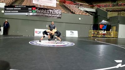 Cadet Boys Lower - 120 lbs Champ. Round 2 - Ronin Blackner, Peninsula Wrestling Club vs Adam Rezeik, Tri Valley Elite Wrestling Club