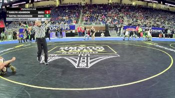 Girls-130 lbs Cons. Round 1 - Alyse Muscat, Berkley H.s. Girls vs Emmalee Krier, Paw Paw Hs Girls