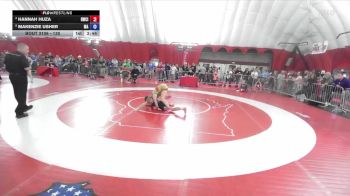 130 lbs 2nd Place Match - Hannah Huza, Hortonville Wrestling Club Inc vs Makenzie Usher, Midwest Assassins