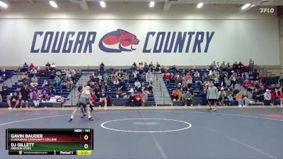 141 lbs Quarterfinal - Dj Gillett, Oregon State vs Gavin Bauder, Clackamas Community College