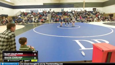 63 lbs Quarterfinal - Elliot Colliflower, Spokane Wrestling vs Keaton Stadelman, Mt Spokane Wrestling Club