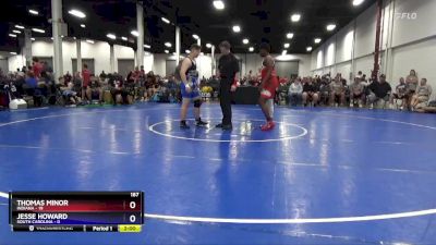 187 lbs Round 2 (8 Team) - Thomas Minor, Indiana vs Jesse Howard, South Carolina