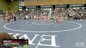 132 lbs Quarterfinals (8 Team) - Jonah Cole, SULPHUR vs Tucker Collinsworth, CATOOSA