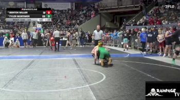 150 lbs Quarterfinal - Tyler Mortimer, De Soto Kids vs Benton Miller, Goodland WC